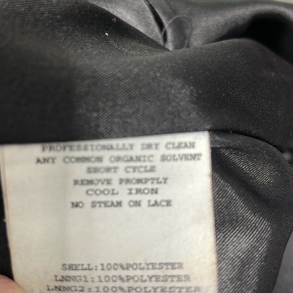 Jessica McClintok Vintage Black Lace Spaghetti Strap Dress size 8 - Picture 8 of 8